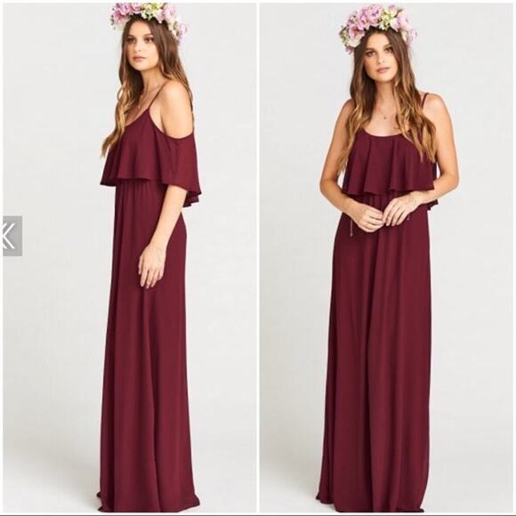 NEW Show Me Your MuMu Women's Caitlin Ruffle Maxi‎ Dress Size Large - Picture 2 of 15